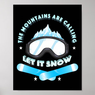 Blau die Berge nennen Coole Neuheit Poster