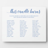 Blau Diese Kerze blendet die Wiedersehen der Klass Fotoplatte (Vorderseite)