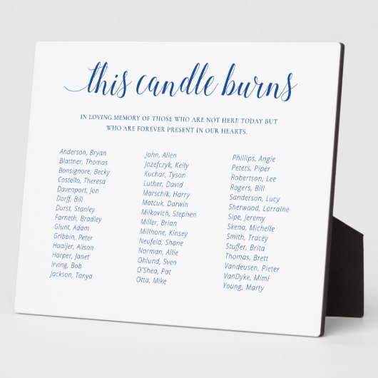 Blau Diese Kerze blendet die Wiedersehen der Klass Fotoplatte (Seite)