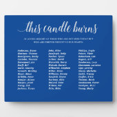 Blau Diese Kerze blendet die Wiedersehen der Klass Fotoplatte (Vorderseite)