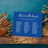 Blau Diese Kerze blendet die Wiedersehen der Klass Fotoplatte (Seite)