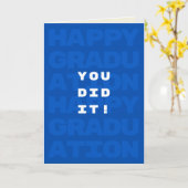 Blau, du hast es getan! Abschluss-Karte Karte (Gelbe Blume)