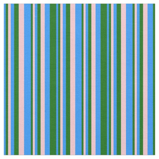 Blau, dunkelgrün und rosa Farbmuster Stoff (Nahaufnahme)