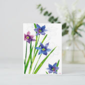 Blau durch Wasserfarbe Postkarte (Stehend Vorderseite)