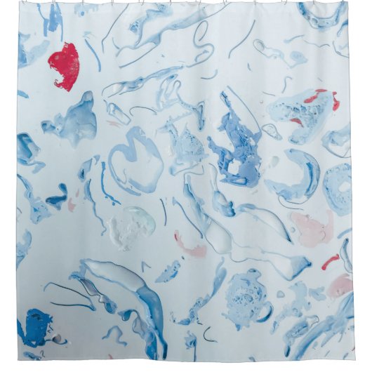Blau Duschvorhang (Vorderseite)