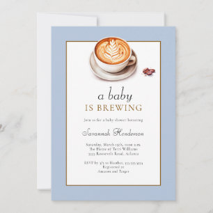 Blau ein Baby ist das Brechen Coffee Cup Baby Dusc Einladung