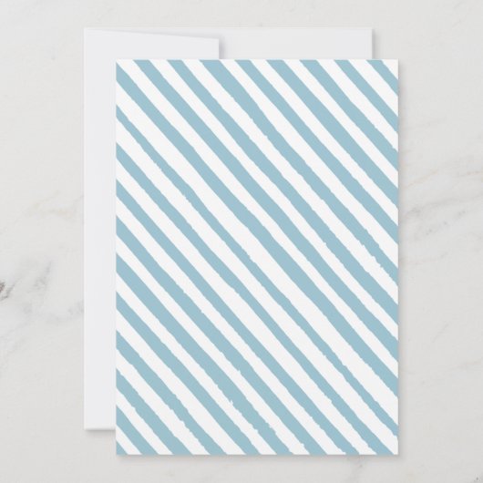 Blau ein kleiner Kürbisjunge Baby Dusche Einladung (Rückseite)