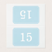 Blau Einfach elegant geklappte Tischkarte (Außenseite Aufgefaltet)