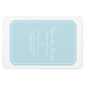 Blau einfach elegant Save the Date Magnet (Horizontal)