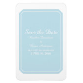Blau einfach elegant Save the Date Magnet (Vertikal)