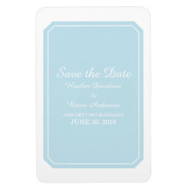 Blau einfach elegant Save the Date Magnet
