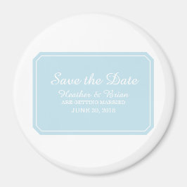 Blau einfach elegant Save the Date Magnet