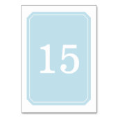 Blau Einfach elegante Tischkarte Tischnummer (Rückseite)