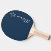 Blau Einfach Personalisiert Ping Pong Paddel Tischtennis Schläger (Seitenansicht)