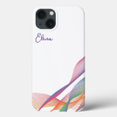 Blau elegant bunt wavy Case-Mate iPhone hülle (Rückseite)