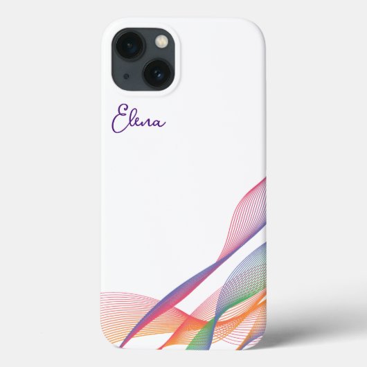 Blau elegant bunt wavy Case-Mate iPhone hülle (Rückseite)