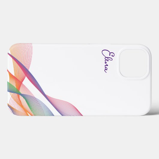 Blau elegant bunt wavy Case-Mate iPhone hülle (Rückseite (Horizontal))