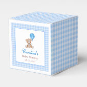 Blau elegant können wir warten Babydusche Geschenkschachtel (Vorderseite)