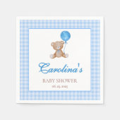 Blau elegant können wir warten Babydusche Serviett Serviette (Vorderseite)