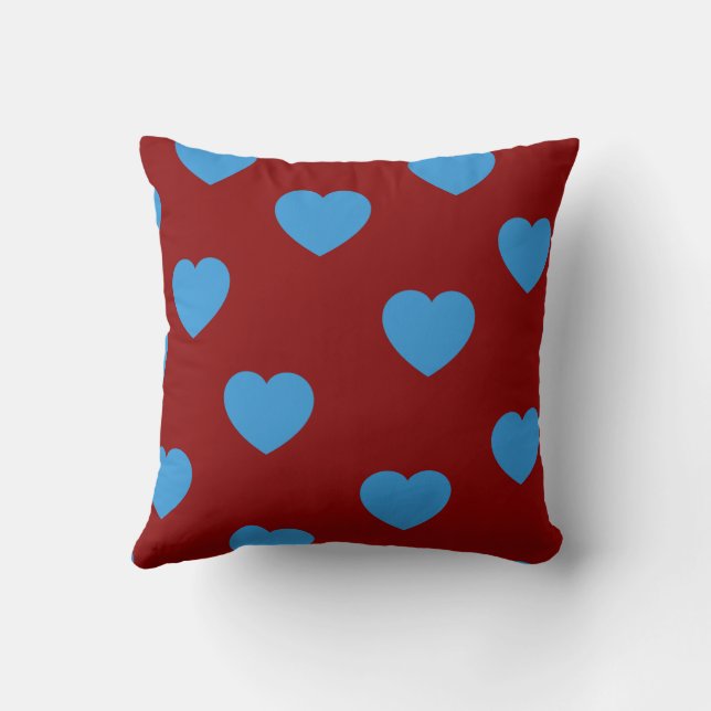 Blau Elegant Niedlich gemütlich Moderne Moderne Ro Kissen (Rückseite)