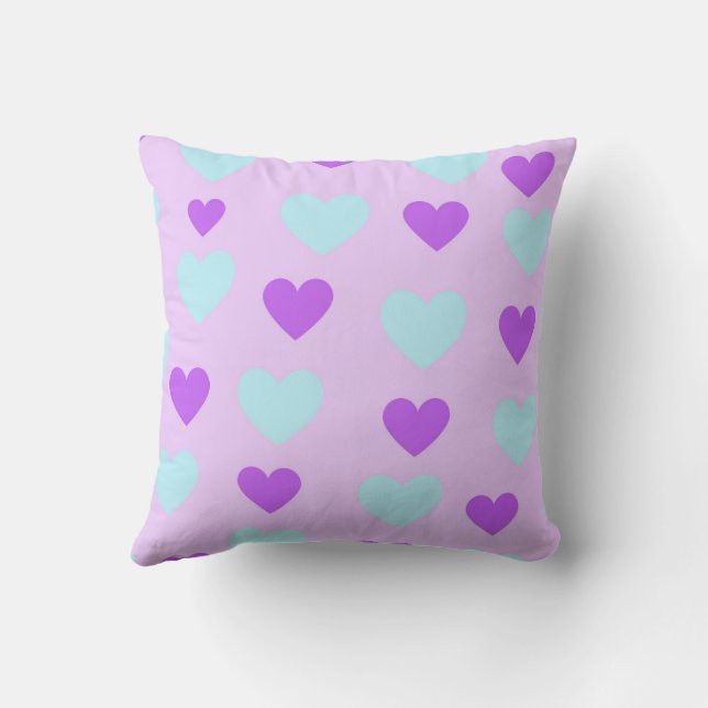 Blau Elegant Niedlich gemütlich Moderne Moderne Ro Kissen (Rückseite)