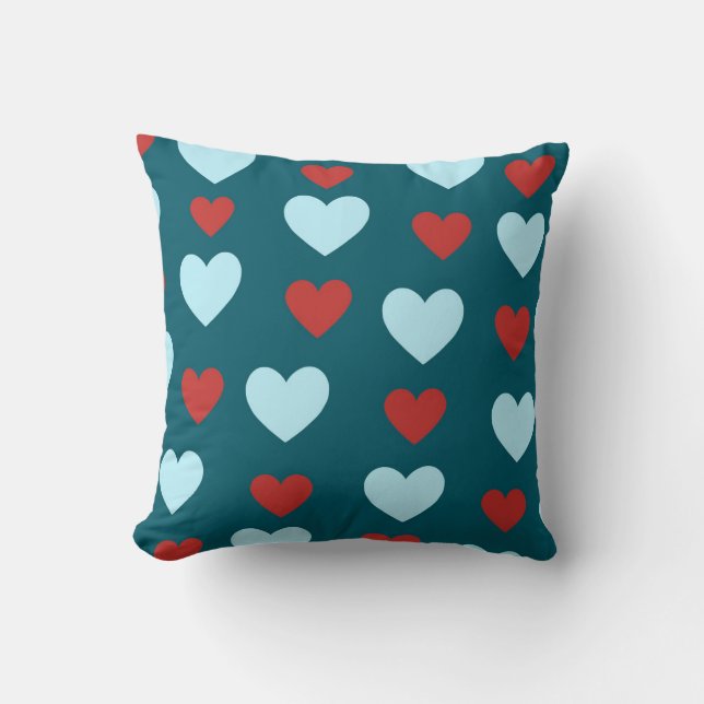 Blau Elegant Niedlich gemütlich Moderne Moderne Ro Kissen (Vorderseite)