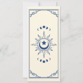 Blau Elegante Mystical Tarot Card Save the Date Einladung (Rückseite)