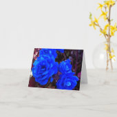 Blau-elektrische Rose Karte (Gelbe Blume)