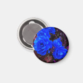 Blau-elektrische Rose Magnet (Vorderseite/Rückseite)