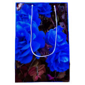 Blau-elektrische Rose Mittlere Geschenktüte (Rückseite)