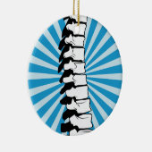 Blau-Explosions-Dorn-Verzierung Keramikornament (Rechts)