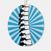 Blau-Explosions-Dorn-Verzierung Keramikornament (Links)