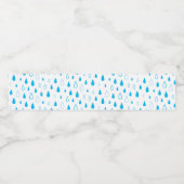 Blau fällt. wasserflaschenetikett (Einzelnes Label)