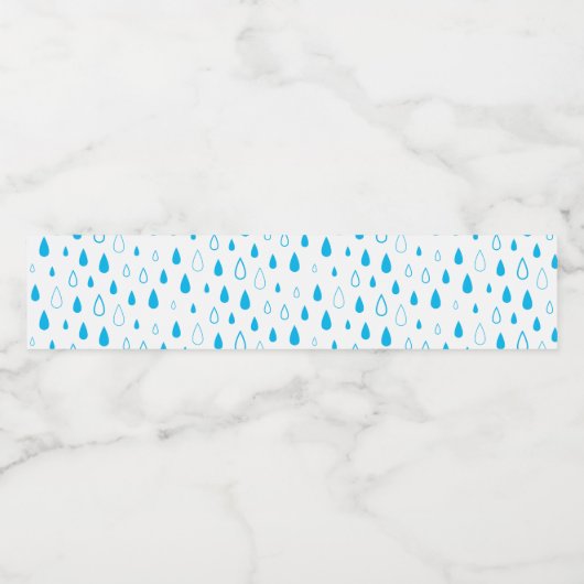 Blau fällt. wasserflaschenetikett (Einzelnes Label)