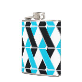 Blau, fett, cool, trendig geflochtene geometrische flachmann (Links)