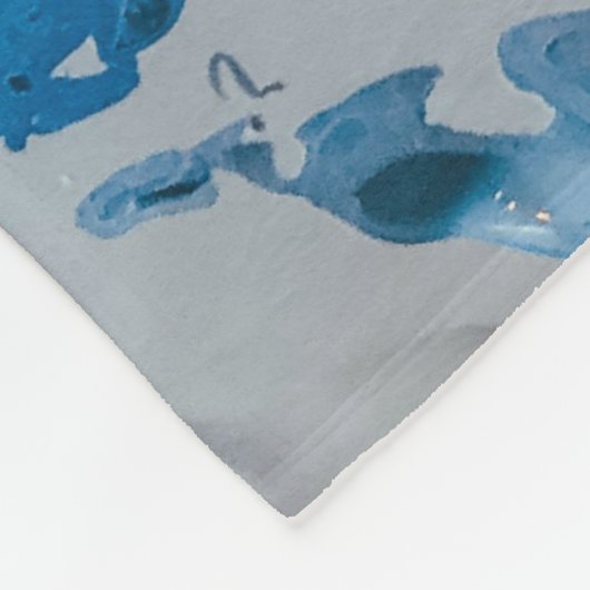 Blau Fleecedecke (Ecke)