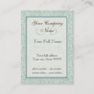 Blau Fleur di Lys Damask u. Brown-Visitenkarten Visitenkarte