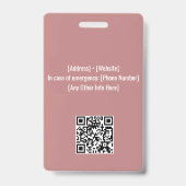 Blau | Foto-ID des Krankenhauses - Krankenpfleger Ausweis (Back)