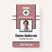 Blau | Foto-ID des Krankenhauses - Krankenpfleger Ausweis (Vorderseite)