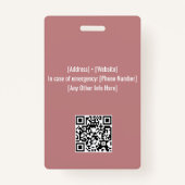 Blau | Foto-ID des Krankenhauses - Krankenpfleger Ausweis (Rückseite)