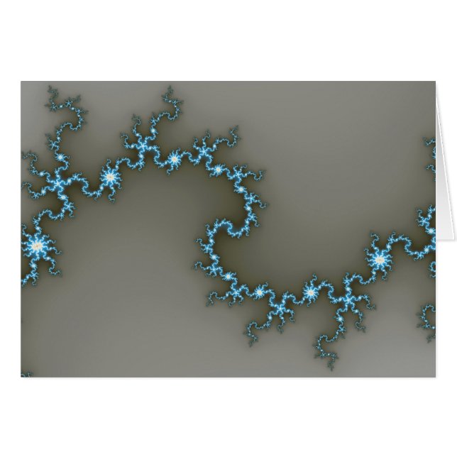 Blau - Fraktal-Karte (Vorderseite (Horizontal))