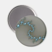 Blau - Fraktal Magnet (Vorderseite/Rückseite)