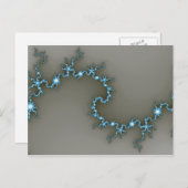 Blau - Fraktal Postkarte (Vorne/Hinten)