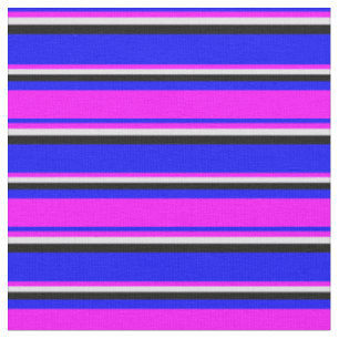 Blau, Fuchsia, Lavendel und schwarz gefärbte Linie Stoff