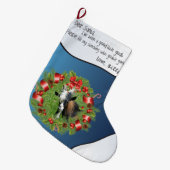 Blau FÜGEN SIE IHR ZIEGEN-Foto HINZU - Name Sehr g Großer Weihnachtsstrumpf (Vorderansicht (hängend))