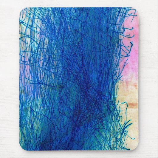 Blau funkt Mausunterlage Mousepad (Vorne)