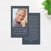 Blau für immer in unserer Herz-Gedenkkarte (Schreibtisch)