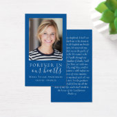 Blau für immer in unserer Herz-Gedenkkarte (Schreibtisch)