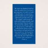 Blau für immer in unserer Herz-Gedenkkarte (Rückseite)