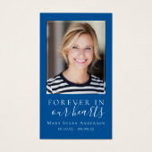 Blau für immer in unserer Herz-Gedenkkarte (Vorderseite)